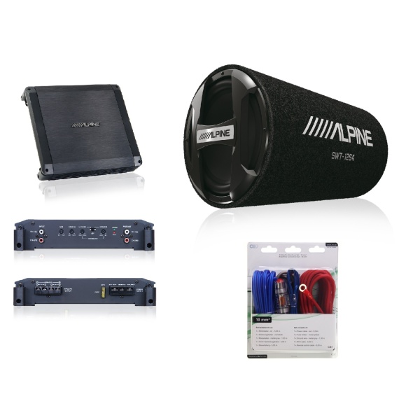 Pachet Subwoofer Alpine SWT-12S4 + Statie BBX-T600 + Kit De Cabluri 350940 220421-1